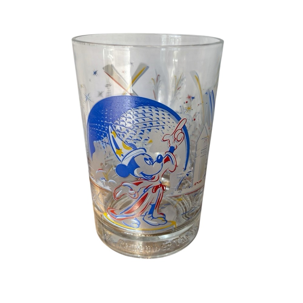 Vintage Mickey Mouse McDonald's Walt Disney World 25th Anniversary Glass 1996